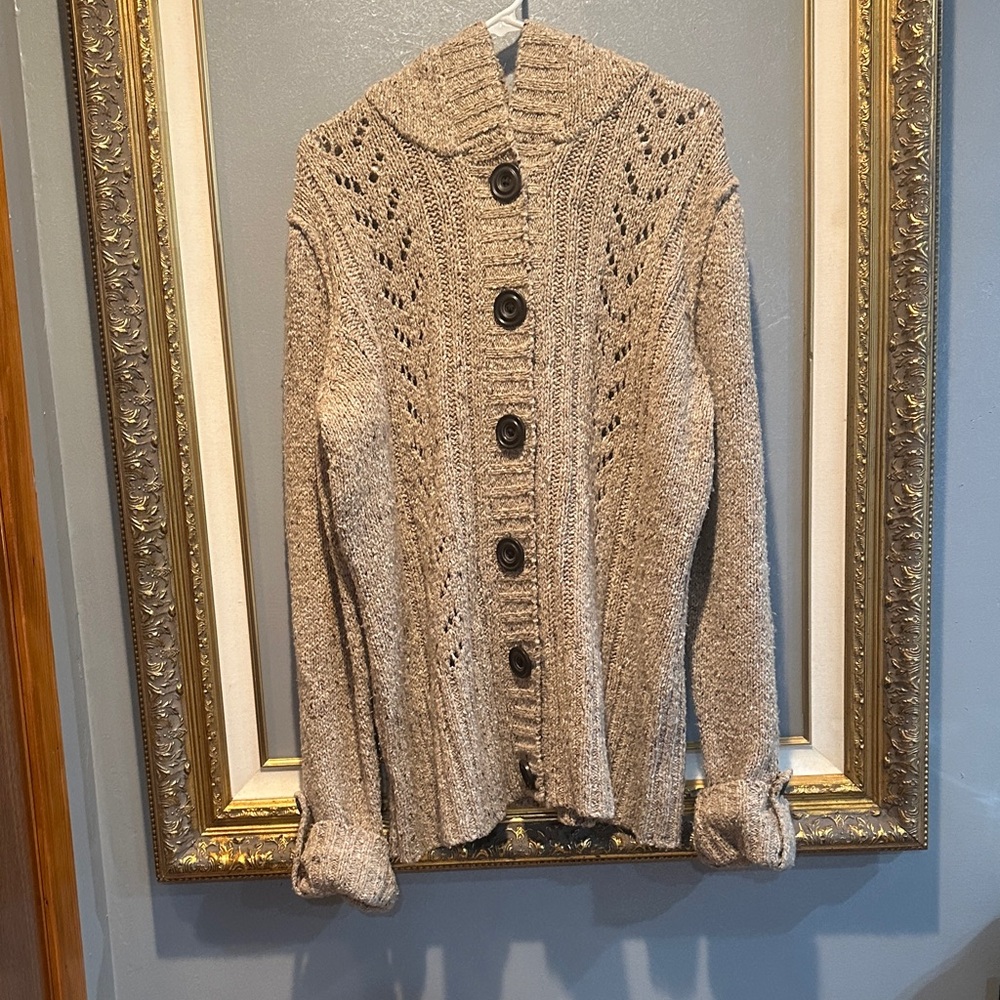 Maurices Tan Button-Up Cardigan